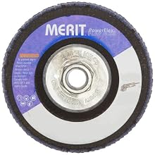Merit Flap Disc, Type 29, , 5/8"-11 Arbor, Zirconia Alumina, 4-1/2" Diameter, Grit 60  (Pack of 10)