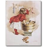 Nostalgic Household Tin Sign : Ivory Soap, A Busy Day