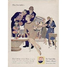 The Sociables - They find fun in many things. ..... 1959 PEPSI COLA Ad, A4609A.