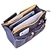HDE Expandable Handbag Insert Purse Organizer with Handles (11X6.3X3.5) - Gray