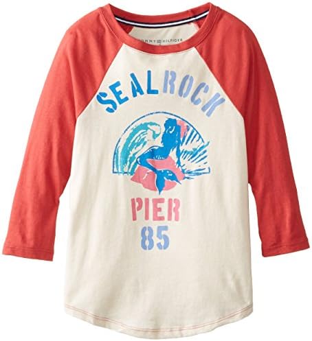 Tommy Girl Big Girls' Seal Rock Tee, Ecru, Medium