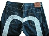 Evisu - NWT $495 Evisu Genes Jeans Daicock Embroidered White 42