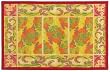 Laser Printed Split Bamboo Grapes Yellow Placemat 18" x 12" Set / 6