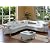 Stunning White Leather Modern Sectional Sofa with White Ottoman Contemporary Furniture