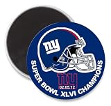 NEW YORK GIANTS XLVI Super Bowl Champion #2 ~ 3" Refrigerator Magnet