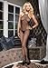 Leg Avenue Women's Seamless Fishnet high Neck Halter Crotchless Bodystocking