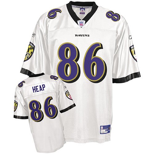 Reebok Batlimore Ravens Todd Heap Replica White Jersey Small
