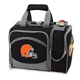 Exclusive By Picnictime Insulated Pack With Picnic Service For 2 Made/Black-Cleveland Browns (Digital Print)