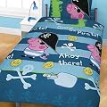 Peppa Pig George Duvet Cover and Pillowcase 'Pirate' Rotary Design Kids Bedding