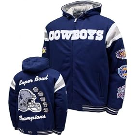 Dallas Cowboys Commemorative 5X Super Bowl Champs Fleece Hooded Jacket