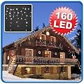 160er LED-Lichterkette Eiszapfen f�r Innen und Au�en geeignet, LED-Farbe Wei�