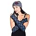 Vajra Print Organic Cotton Arm Warmers-Blue-One Size