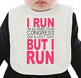 I Run I'm Slower Than Congress ネクタイを有する有機ビブ Medium