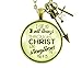 I Can Do All Things Through Christ Necklace Boho Style Bronze Jewelry for Women, Chain 24