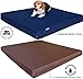 Dogbed4less Large Orthopedic Memory Foam Dog Bed for Medium to Large Dogs with Durable Waterproof Internal Case, Removable Washable Denim Cover + Bonus Pet Bed Cover, 41X27X4 Fit 42X28 Dog Crate, Blue