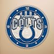 Colts - Art Glass Clock (12in) Colts - Art Glass Clock (12in)