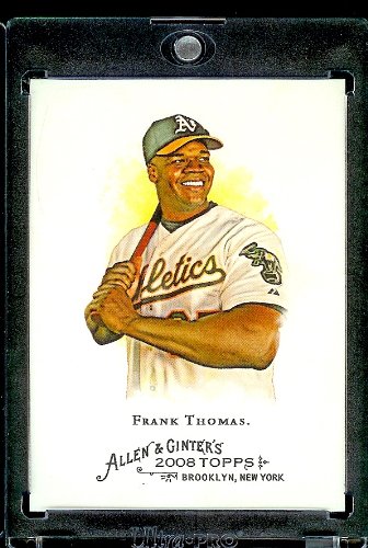 2008 Topps Allen and Ginter # 68 Frank Thomas ( Toronto Blue Jays ) MLB Baseball Card in Protective Display Case!