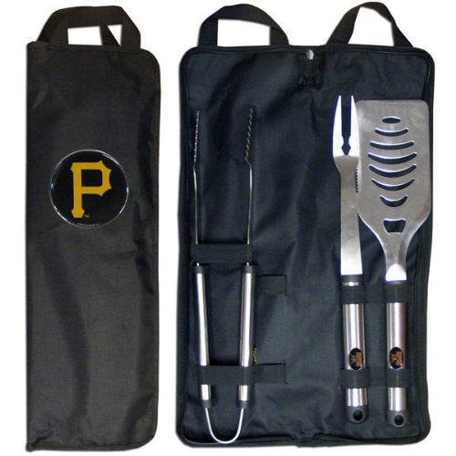 MLB Pittsburgh Pirates Stainless Steel BBQ Set with Bag