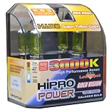 Hipro Power 2009-2011 Honda Accord Yellow Xenon HID Halogen Fog Light Bulbs