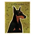 Doberman framed print - John Golden 12x15
