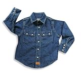 Gold Rush Outfitters - Infant Girls Long Sleeve Jean Shirt, Blue Denim (Size 12-18Months)