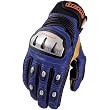 Icon Timax TRX Short Men's Leather On-Road Motorcycle Gloves - Blue