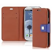 CaseCrown Wallet Case (Brown) for Samsung Galaxy S III S3