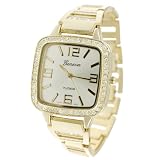Geneva Womens Platinum Accented Watch
