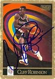 Cliff Robinson Autographed/Hand Signed Basketball Card (Portland Trail Blazers) 1990 Skybox #239
