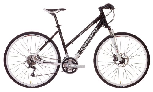 Calvaro Damen Cross Fahrrad Azteke, 27 Gang, magicblack/polarweiss, 50cm, Reifengröße: 28 Zoll (71,1 cm)