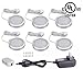 Xking 6 Pcs Dimmable LED Under Cabinet Lighting Kit, 12V Total 12W, US UL Certification Power Adapter - Warm White