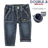 ダブルＢ】本格的デニム風！ストレッチニットデニムパンツ　63-3211-781 (90ｃｍ)