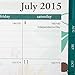AT-A-GLANCE Weekly/Monthly Planner/Appointment Book, Evelina, Academic Year, 12 Months, July 2015–June 2016, 8.5 x 11 Inch Page Sizes (801-905A)