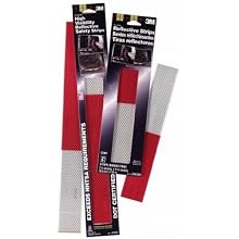 3M Scotchlite High Visibility Reflective Strips, Red and White, 2-Inch by 18-Inch