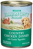 HARMONY FARMS Country Chicken Dinner with Garden Vegetables Food for Dogs, 12.5-Ounce Cans (Pack of 12)
