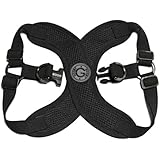Gooby Choke Free Perfect Fit X Harness for Small Dogs, Large, Black