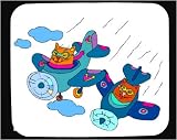 Mouse Pad with goggles, cat, transportation, airplane, flying