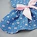 Fitwarm Sweetie Bows Soft Denim Pet Dog Dress Shirts Clothes Vest Apparel, Medium