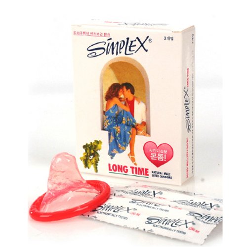 Simplex Long Time Condom 12p (Benzocaine Condoms - Sex Time Prolong)