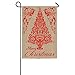 Merry Christmas and Happy Holidays Two Sided Burlap Garden Flag