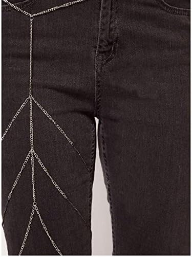 Rima Imar Silver & Black Leg Chain Womens Fashion Jewelry