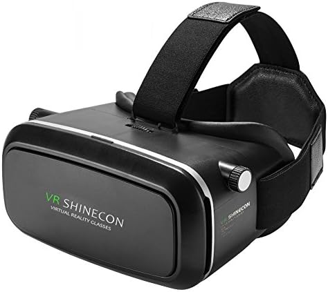 3D VR Glasses,3D VR BOX,3D VR Case,3D Video Glasses Support Iphone Samsung and Other 3.5-6 Inch Smart Phones(Black)