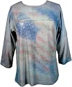 Independence Patriotic Missy Shirt w/WWII image USA Made by FlagClothes