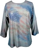 Independence Patriotic Missy Shirt w/WWII image USA Made by FlagClothes