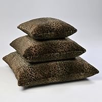 Kushy Cushy Leopard Faux Fur Pillow Covers 18' X 18' Pair
