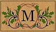 Monogram Holiday Coir Mat - M Monogram Holiday Coir Mat - M