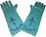 American vogue Elsa Coronation Dress Costume + Cape + Gloves + Tiara Crown (7 Years, Blue)