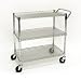 Seville Classics SHE18304 18-Inch by 34-Inch by 33-1/2-Inch Industrial All-Purpose Utility Cart, Chrome