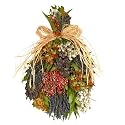 18" Town Market Wall Charm Preserved Floral Culinary Wreath