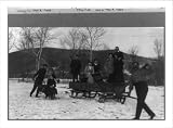 Historic Print (L): Boise (vicinity) (?), Idaho, a group of people in a bob-sleigh